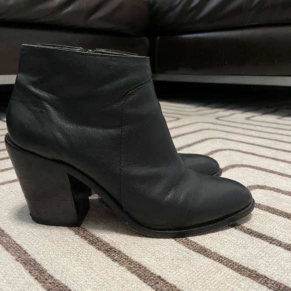 Loeffler Randall Ella Ankle Boots | Black Leather Booties | US 10.5 - Picture 2 of 6
